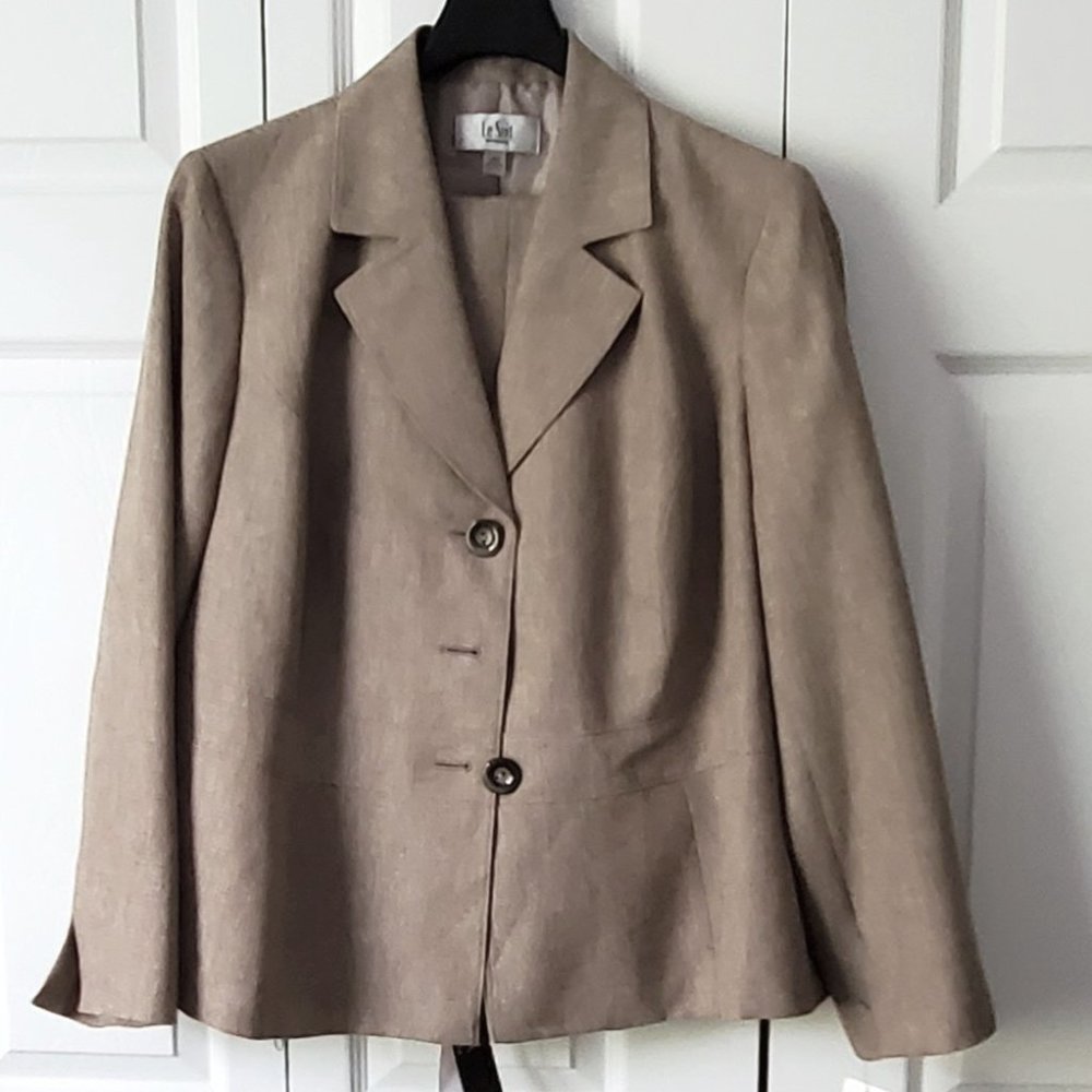 Le Suit Tan Pantsuit 16W